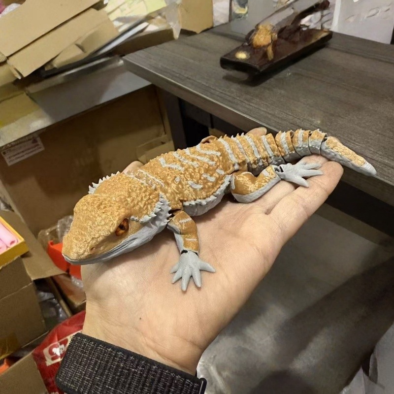 3D Printing Lizard - نموذج تمساح وسحلية ثلاثي الأبعاد مطبوع
