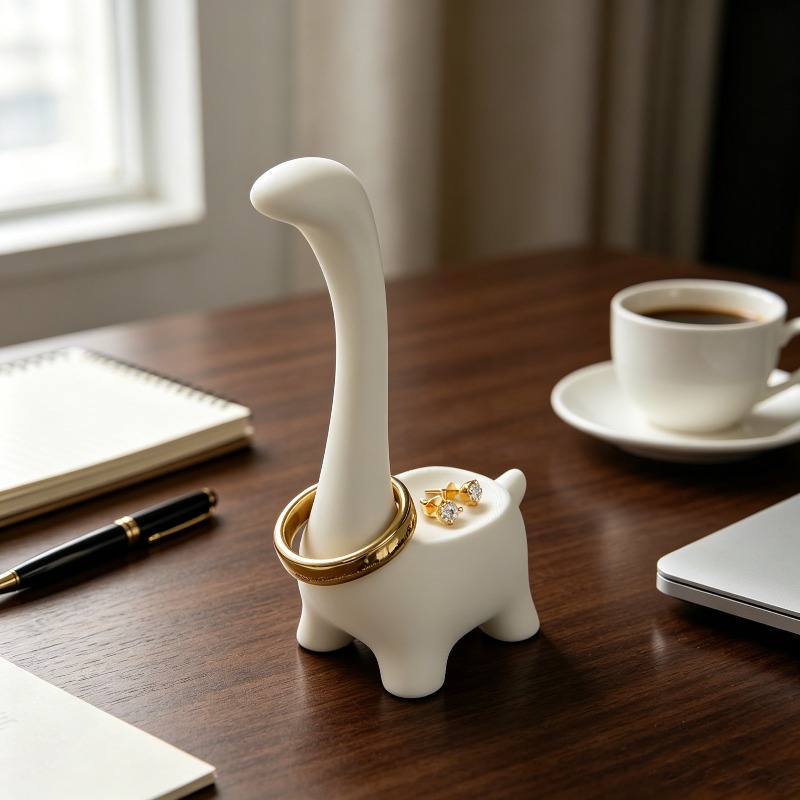 3D Printing Ring Holder - زينة مكتبية، حامل خواتم على شكل