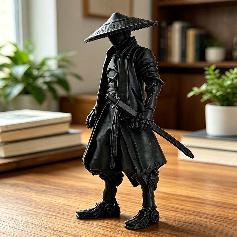 3D Printing App - تمثال الساموراي الأسود بتفاصيل ثلاثية الأبعاد