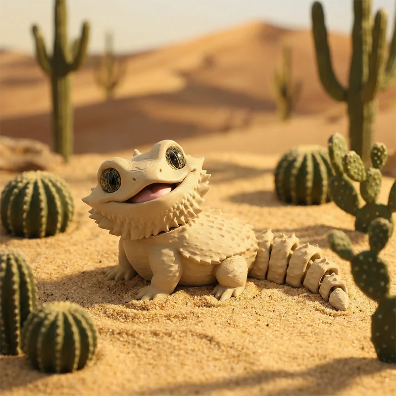 3D Printing Lizard - تمثال تنين اللحية اللطيف المطبوع بتقنية