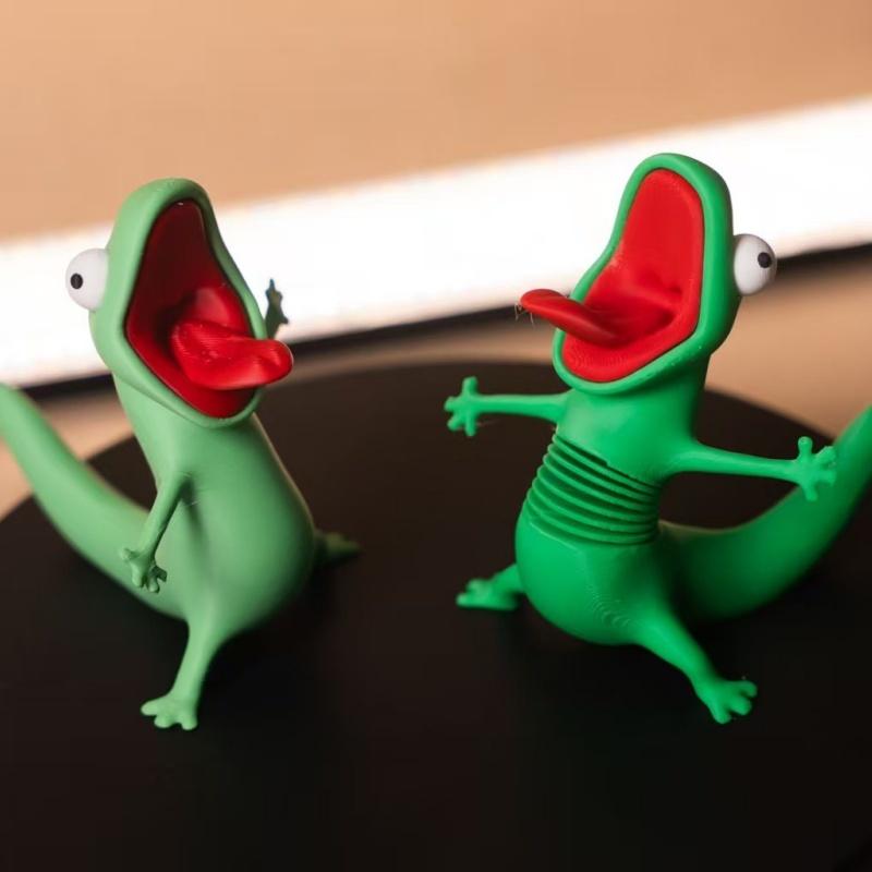 3D Printing Lizard - تمثال سحلية خضراء لطيفة مطبوع بتقنية