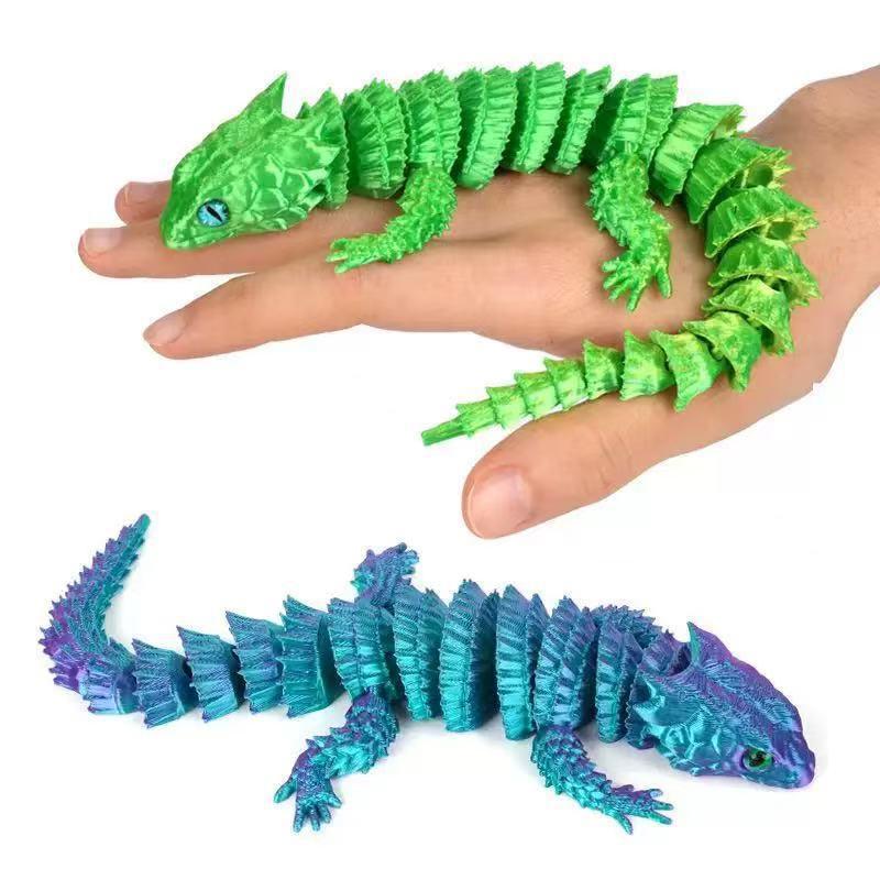 تمثال سحلية كرتوني ثلاثي الأبع - مراجعة 3D Printing Lizard وسعره
