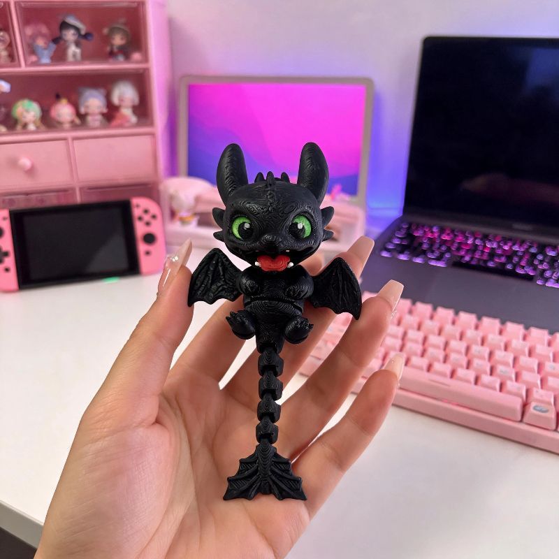 قلادة تنين مفصلية مطبوعة بتقني - مراجعة 3D Printing Figure وسعره