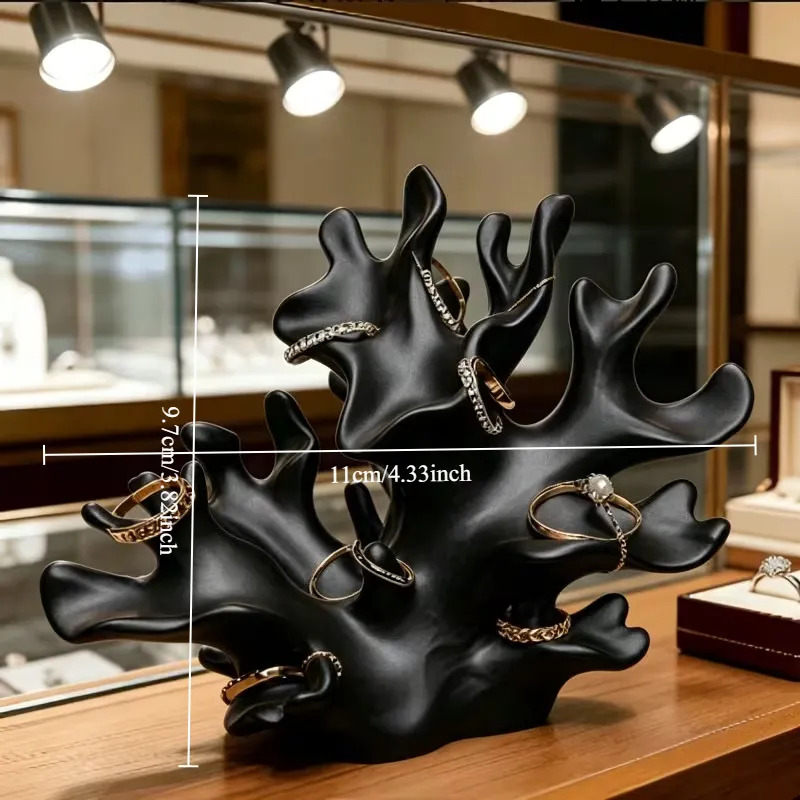حامل مجوهرات على شكل فرع مرجان - مراجعة 3D Printing Ring Holder وسعره