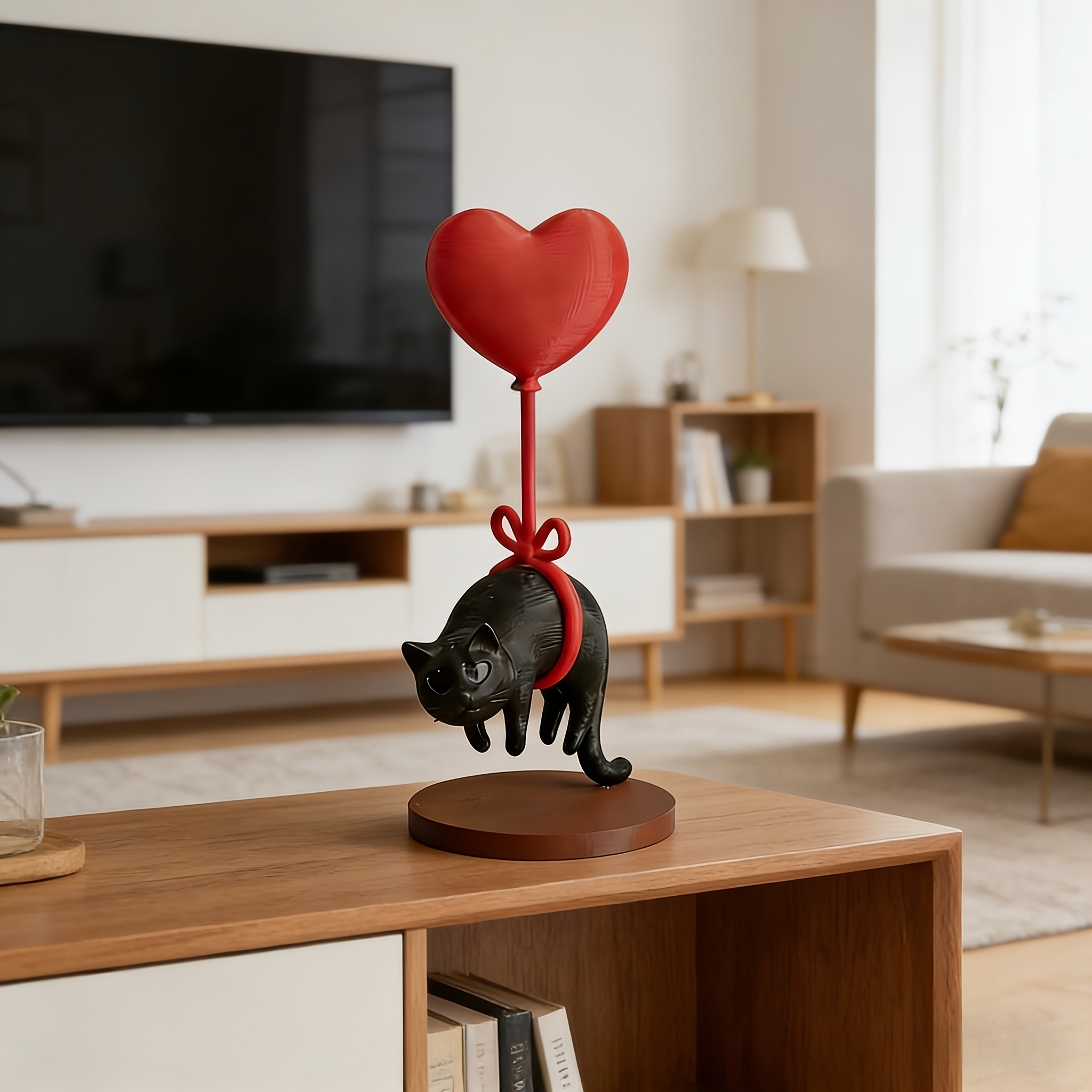قطة عائمة مع بالون على شكل قلب - مراجعة 3D Printing Table وسعره