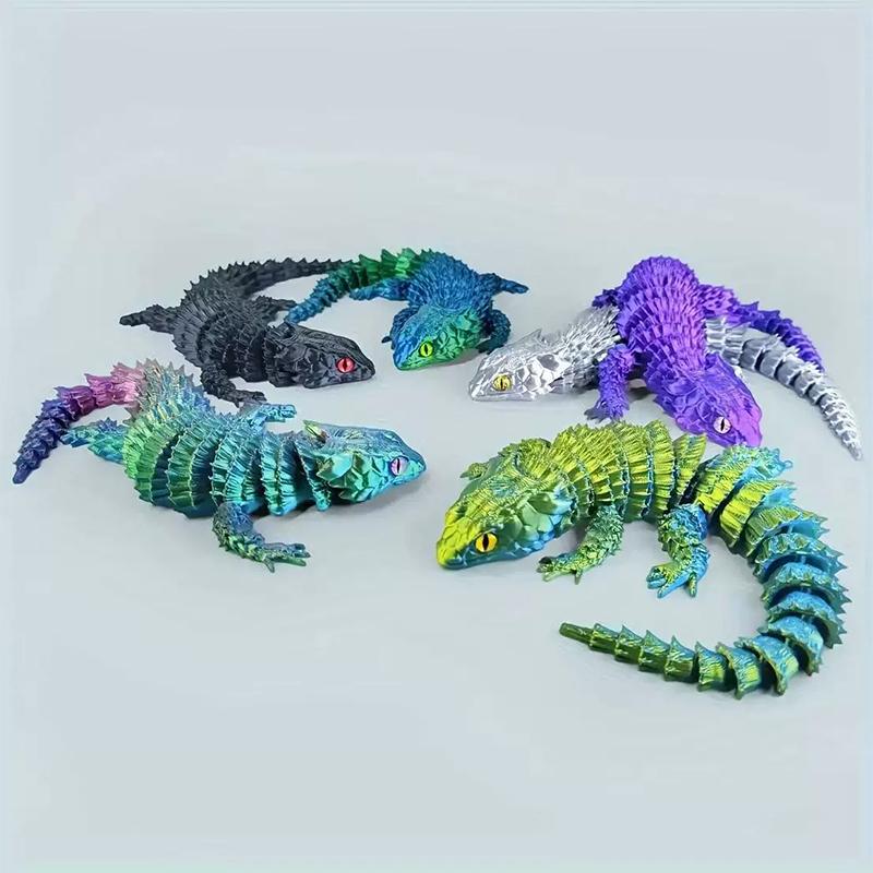 تماثيل زواحف متصلة مطبوعة ثلاث - مراجعة 3D Printing Lizard وسعره