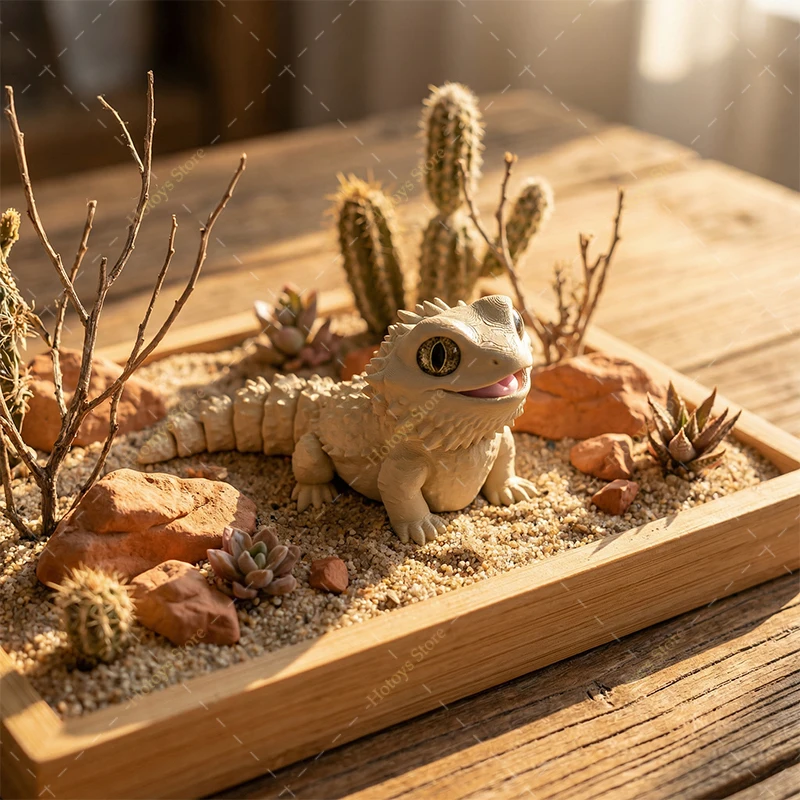 تمثال تنين اللحية اللطيف المطب - مراجعة 3D Printing Lizard وسعره
