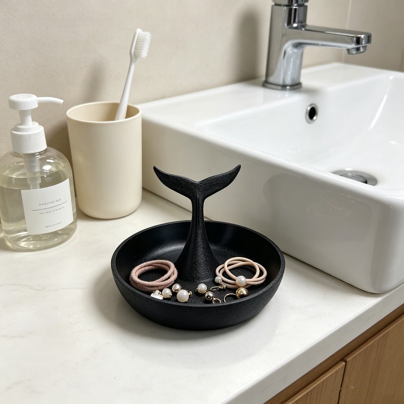 صينية مجوهرات على شكل ذيل حوت  - مراجعة 3D Printing Ring Holder وسعره