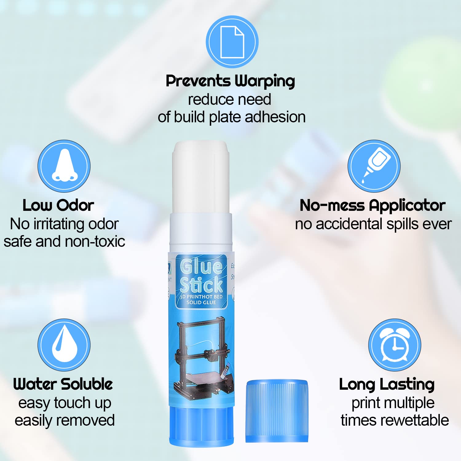 لاصق سرير الطباعة ثلاثية الأبع - مراجعة 3D Printing Glue Stick وسعره